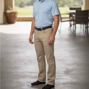 Peter Millar Crown Sport Performance 5-Pocket Pants - Khaki Tan - 30x32